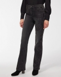 Chicos Girlfriend Tonal Embroidered Flare Jeans - SELENE WASH