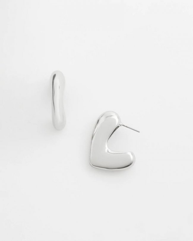 Chicos No Droop® Silver Tone Mini Hoops - SILVER