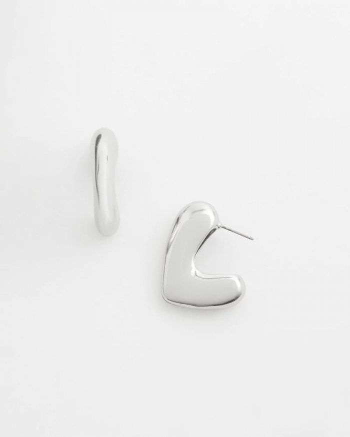Chicos No Droop® Silver Tone Mini Hoops - SILVER