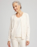 Chicos Embellished Crewneck Cardigan - ENGLISH CREAM Chicos Embellished Crewneck Cardigan - ENGLISH CREAM