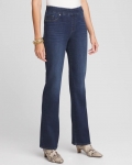 Chicos Denim Slim Pull-On Boot-Cut Jeggings - LUNABELLE INDIGO Chicos Denim Slim Pull-On Boot-Cut Jeggings - LUNABELLE INDIGO