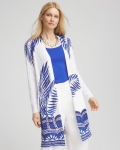 Chicos Island Motif Pointelle Long Cardigan - ALABASTER Chicos Island Motif Pointelle Long Cardigan - ALABASTER