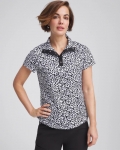 Chicos Zenergy® UPF Mockneck Short-Sleeve Top - BLACK
