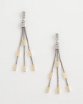 Chicos Mixed Metal Linear Earrings - MIXED METALS