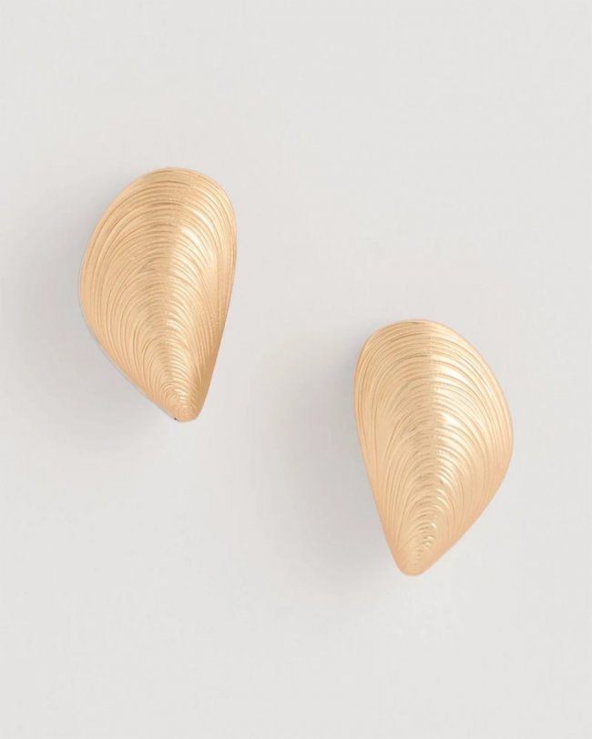 Chicos Mixed Metal Shell Earrings - MIXED METALS
