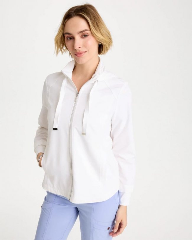 Chicos Zenergy® UPF Rib-Mix Connie Jacket - ALABASTER