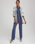 Chicos Travelers™ Collection Paisley Mesh Shirt Jacket - CANYON BLUE