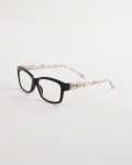 Chicos Black Square Shell Readers - BLACK