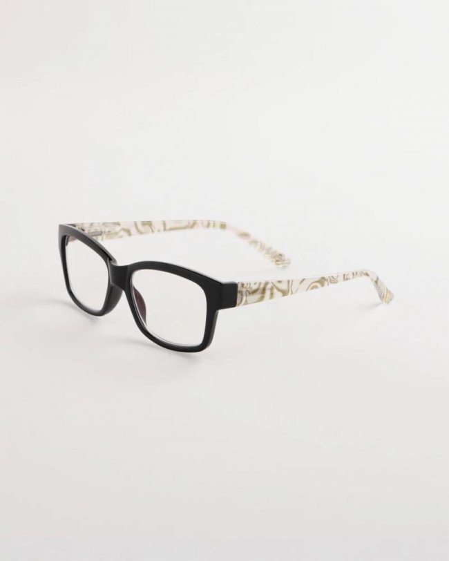 Chicos Black Square Shell Readers - BLACK