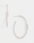 Chicos Silver Oval Hoop Earrings - SILVER Chicos Silver Oval Hoop Earrings - SILVER