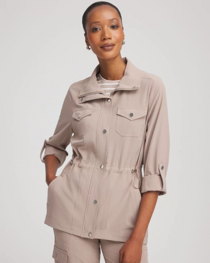 Chicos Zenergy® Ripstop Cargo Jacket - ROCKY MOUNTAIN