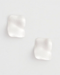 Chicos Square Oversized Stud Earrings - SILVER