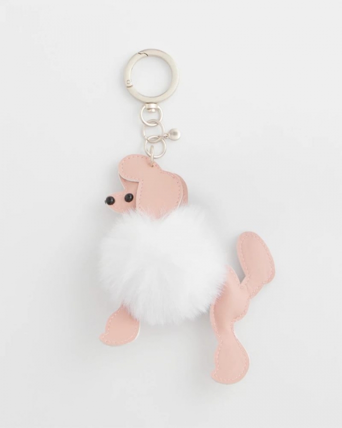 Chicos Poodle Bag Charm - PINK