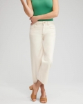 Chicos Cropped Wide Leg Jeans - NATURAL SEEDED Chicos Cropped Wide Leg Jeans - NATURAL SEEDED