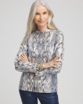 Chicos Sequin Reptile Funnel Neck tee - CLASSIC NAVY Chicos Sequin Reptile Funnel Neck tee - CLASSIC NAVY