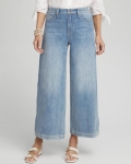 Chicos High Rise Wide Leg Cropped Denim - BEACH ROAD INDIGO Chicos High Rise Wide Leg Cropped Denim - BEACH ROAD INDIGO