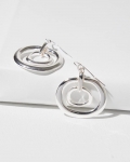 Chicos Silver Tone Drop Pendant Earrings - SILVER Chicos Silver Tone Drop Pendant Earrings - SILVER