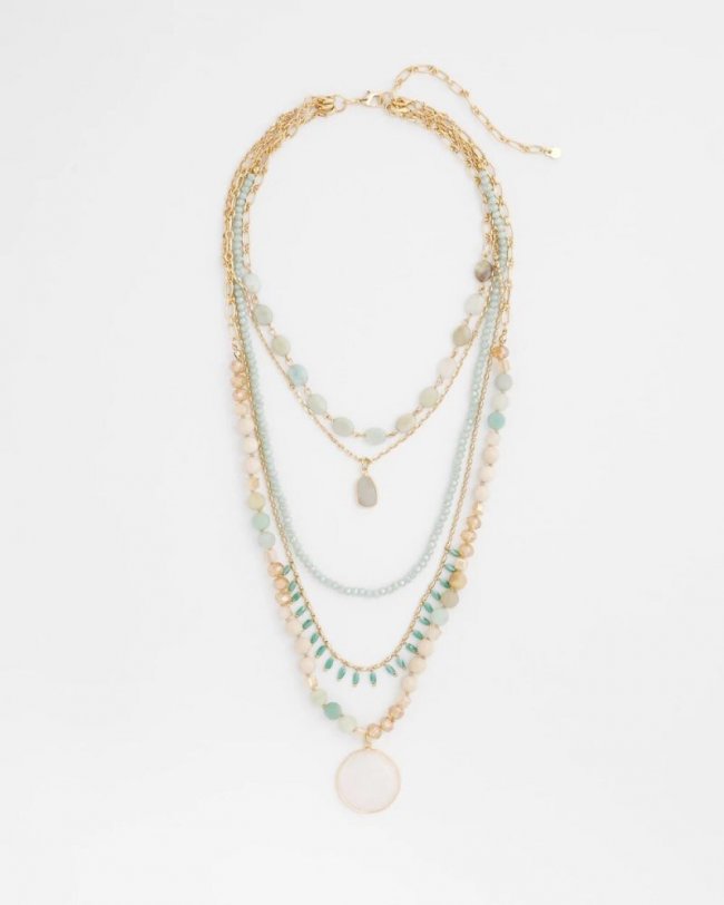 Chicos Convertible Multi-Strand Semi-Precious Stone Necklace - MULTI