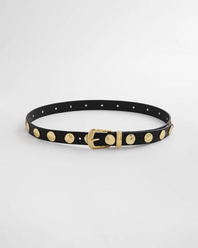 Chicos Studded Faux Leather Trouser Belt - BLACK Chicos Studded Faux Leather Trouser Belt - BLACK