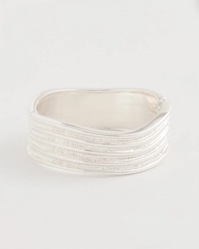 Chicos Silvertone Cuff Bracelet - SILVER Chicos Silvertone Cuff Bracelet - SILVER