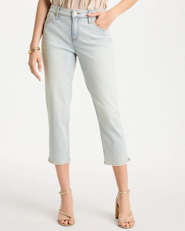 Chicos Girlfriend Slim Capri Jeans - BEACHCOMBER INDIGO
