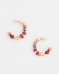 Chicos No Droop® Beaded Hoop Earrings - RED
