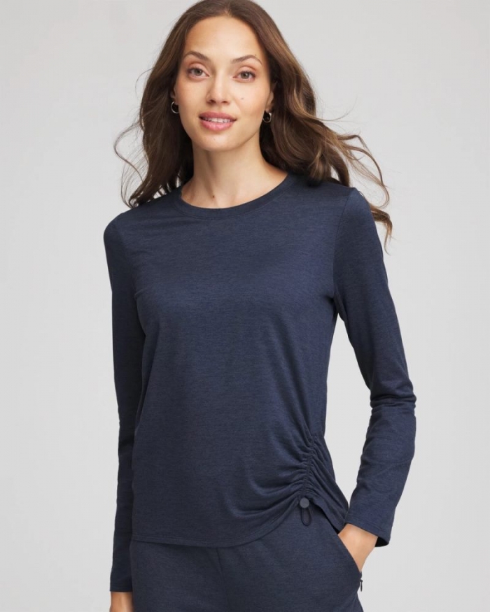 Chicos Zenergy® Cloud Asymmetrical Top - PASSPORT BLUE