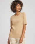 Chicos Classic Fit Pima Cotton Tee - CAFE AROMA Chicos Classic Fit Pima Cotton Tee - CAFE AROMA