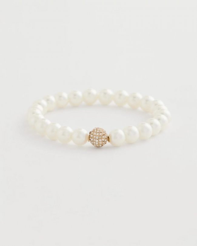 Chicos Pearlescent Stretch Hero Bracelet - PEARL