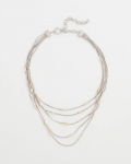 Chicos Mixed Metal Multi-Strand Necklace - MIXED METALS