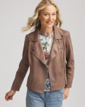 Chicos Suede Moto Jacket - DRIED MUSHROOM Chicos Suede Moto Jacket - DRIED MUSHROOM