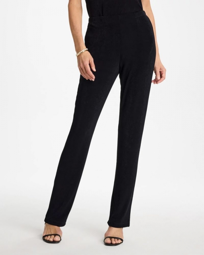 Chicos Travelers™ Classic No Tummy Pants - BLACK