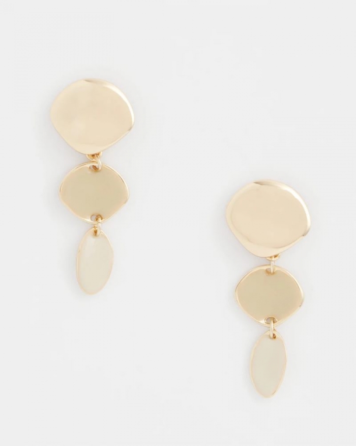 Chicos Liner Gold Drop Earrings - GOLD