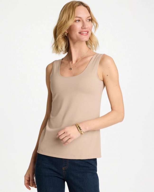 Chicos Microfiber Tank - SOFT LATTE Chicos Microfiber Tank - SOFT LATTE