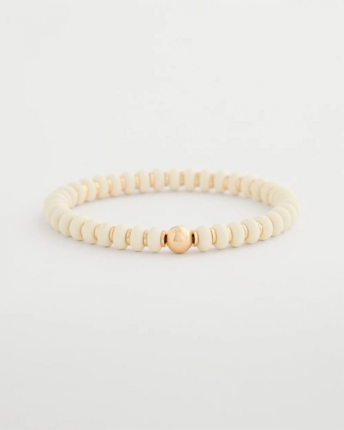 Chicos Neutral Round Stretch Bracelet - WHITE