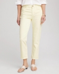 Chicos Girlfriend Slim Cropped Jeans - PANNA COTTA