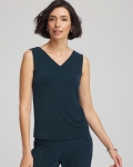 Chicos Travelers™ Convertible Tank - TEAL SHADOW Chicos Travelers™ Convertible Tank - TEAL SHADOW