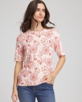 Chicos Elbow Sleeve Tee - SIESTA ROSE Chicos Elbow Sleeve Tee - SIESTA ROSE