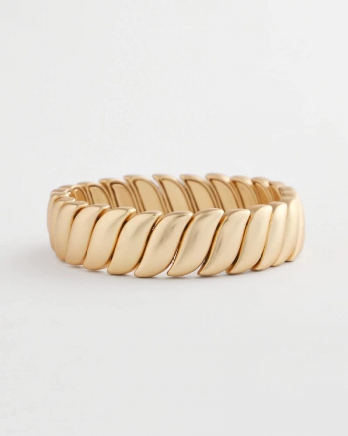 Chicos Matte Twist Stretch Bracelet - GOLD