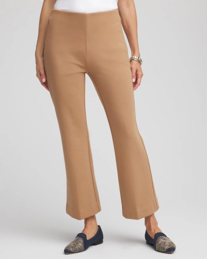 Chicos Juliet Slim Cropped Flared Pants - CARAMEL APPLE