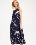 Chicos Travelers™ Knit Botanical Jeweled Dress - PASSPORT BLUE