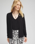 Chicos Ella Long-Sleeve Cardigan - BLACK Chicos Ella Long-Sleeve Cardigan - BLACK