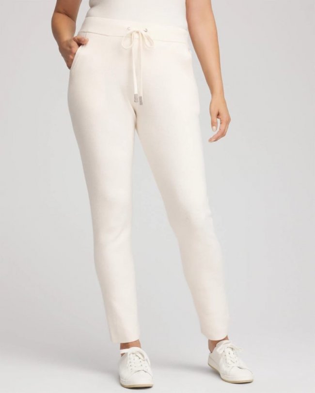 Chicos Zenergy® Luxe Tapered Ankle Pants - ENGLISH CREAM