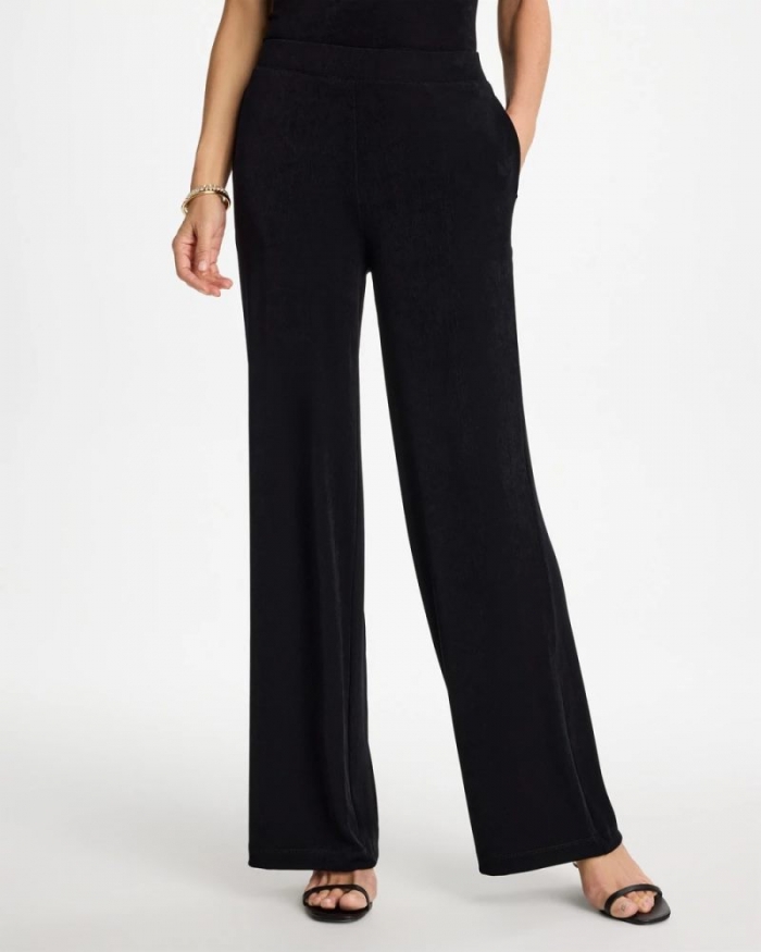 Chicos Travelers™ Wide-Leg Pocket Pants - TRAVELERS BLACK