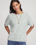 Chicos Textured Dolman Pullover Sweater - BLUE MENTHE Chicos Textured Dolman Pullover Sweater - BLUE MENTHE