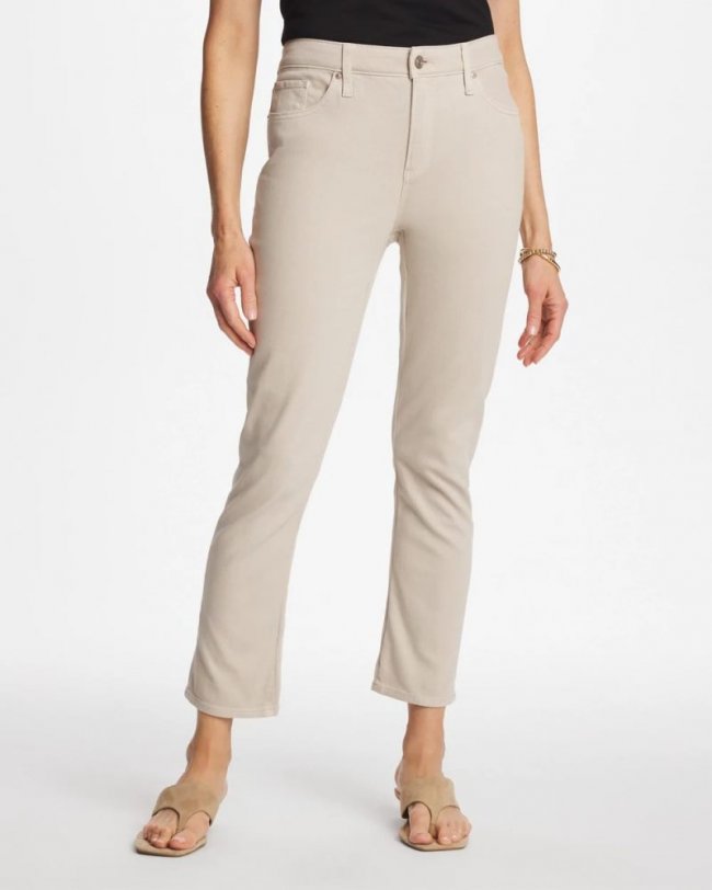 Chicos Girlfriend Slim Ankle Jeans - SMOKEY TAUPE
