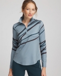 Chicos Zenergy® UPF Morocco Zip-Front Pullover - BLUE PINE Chicos Zenergy® UPF Morocco Zip-Front Pullover - BLUE PINE