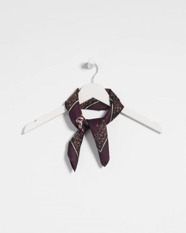 Chicos Frosty Floral Square Neckerchief Scarf - BLACK Chicos Frosty Floral Square Neckerchief Scarf - BLACK