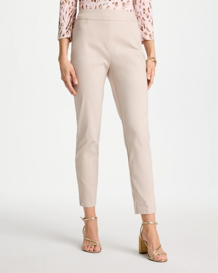 Chicos Brigitte™ Slim Pull-On Ankle Pants - SMOKEY TAUPE