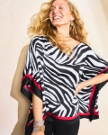Chicos Woven Animal Print Poncho - BLACK Chicos Woven Animal Print Poncho - BLACK
